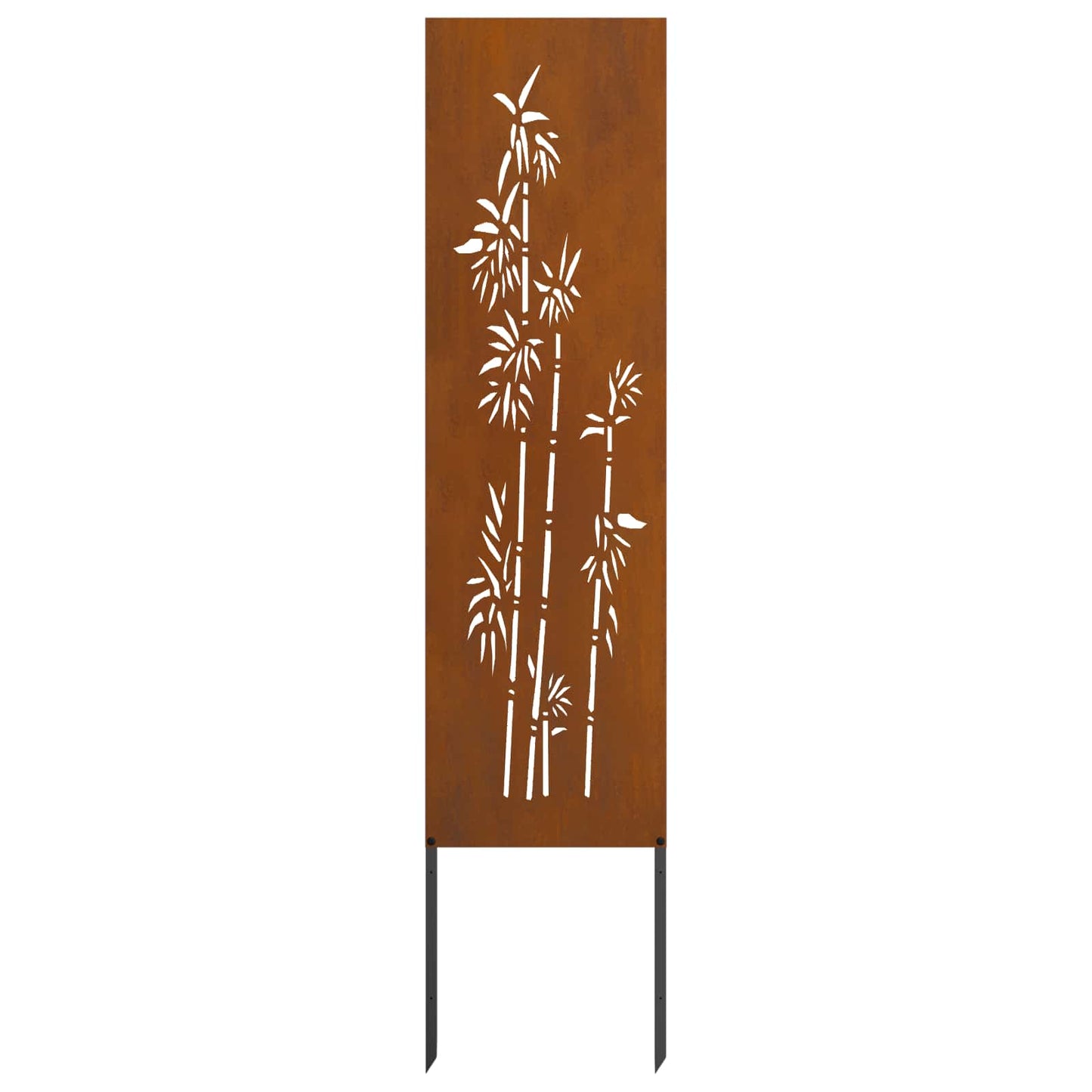 Garden Privacy Screen Floral Rusty 32 x 140 cm Weathering Steel