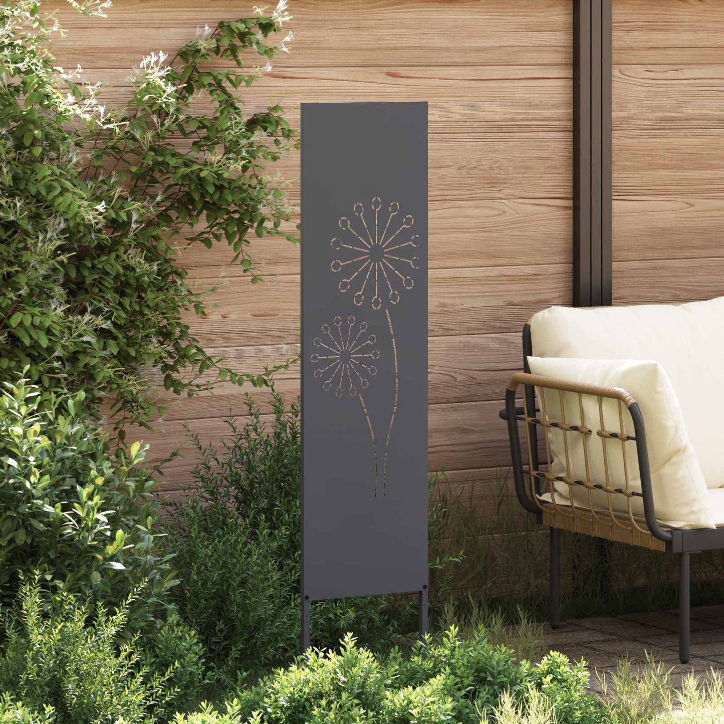 Garden Privacy Screen Anthracite 32 x 140 cm Cold-rolled steel
