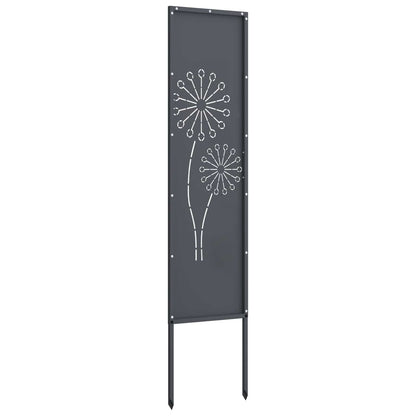Garden Privacy Screen Anthracite 32 x 140 cm Cold-rolled steel