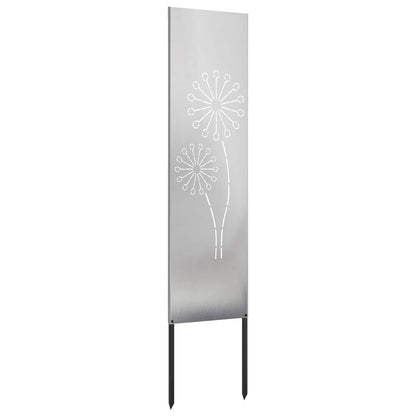 Garden Privacy Screen Silver 32 x 140 cm Stainless steel