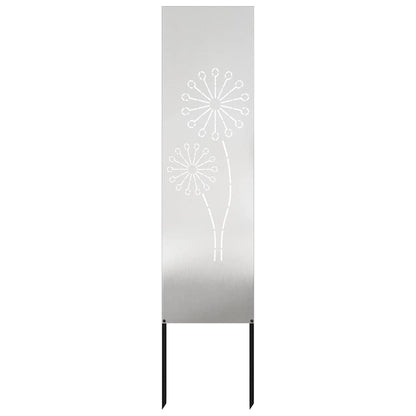 Garden Privacy Screen Silver 32 x 140 cm Stainless steel