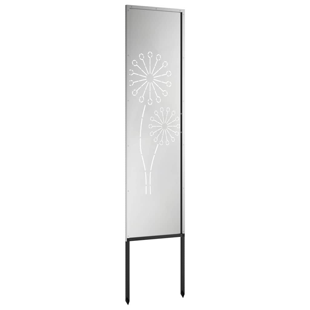 Garden Privacy Screen Silver 32 x 140 cm Galvanised steel