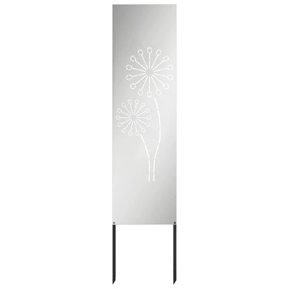 Garden Privacy Screen Silver 32 x 140 cm Galvanised steel