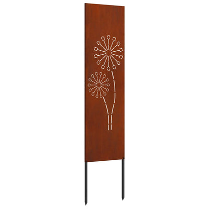 Garden Privacy Screen Rusty 32 x 140 cm Weathering steel