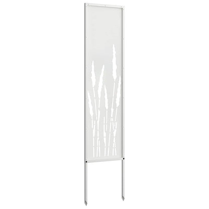 Garden Privacy Screen White 32 x 140 cm Cold-rolled steel