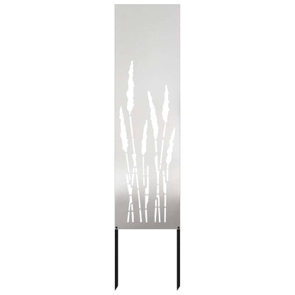Garden Privacy Screen Silver 32 x 140 cm Stainless steel