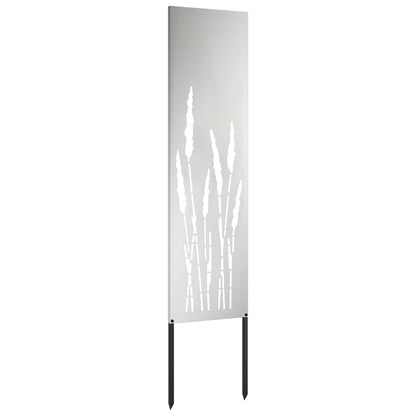 Garden Privacy Screen Silver 32 x 140 cm Galvanised steel