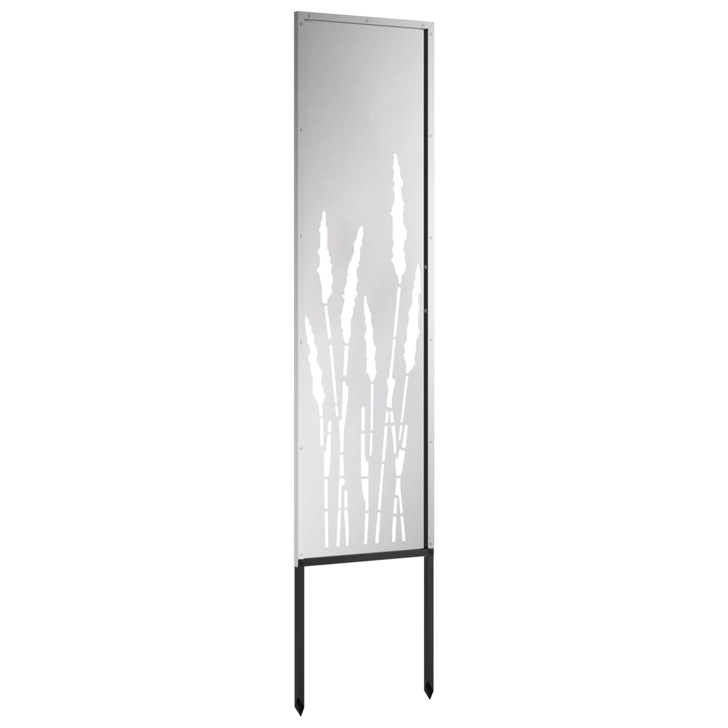 Garden Privacy Screen Silver 32 x 140 cm Galvanised steel