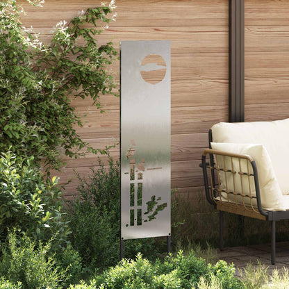 Garden Privacy Screen Silver 32 x 140 cm Stainless steel