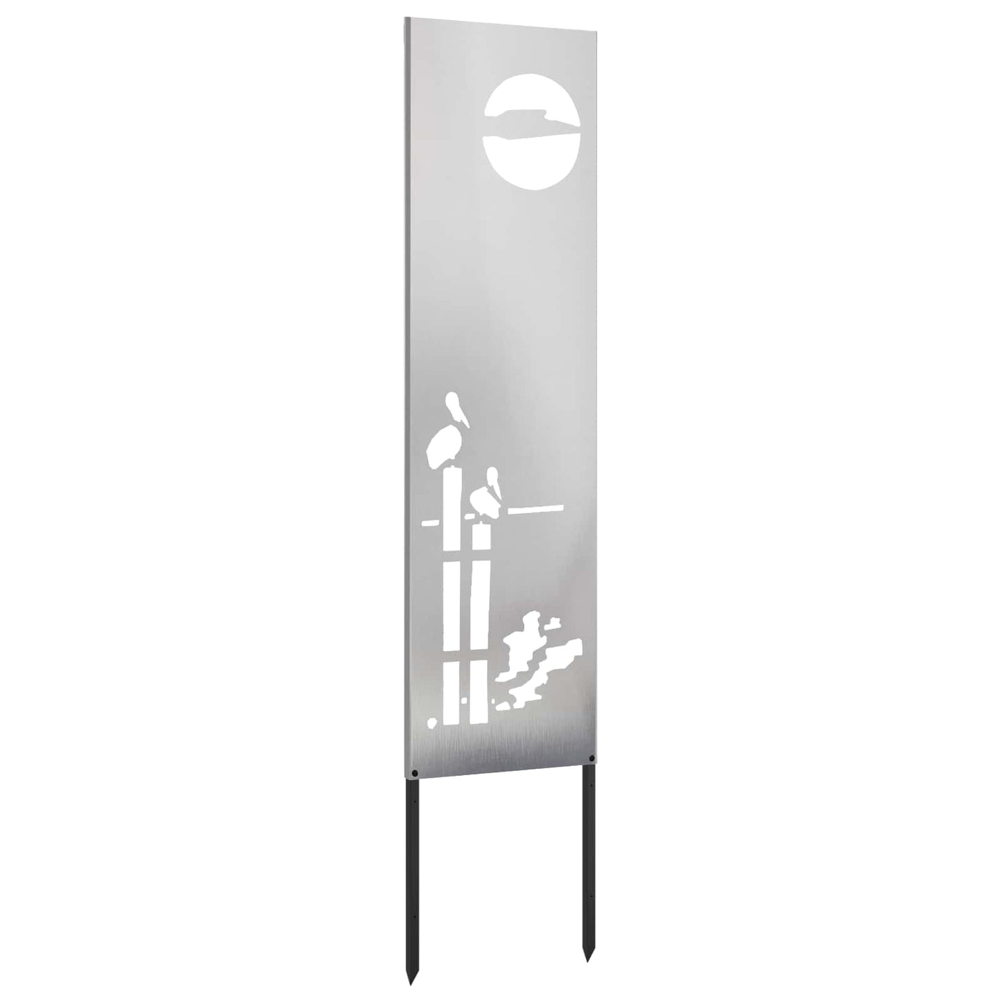 Garden Privacy Screen Silver 32 x 140 cm Stainless steel