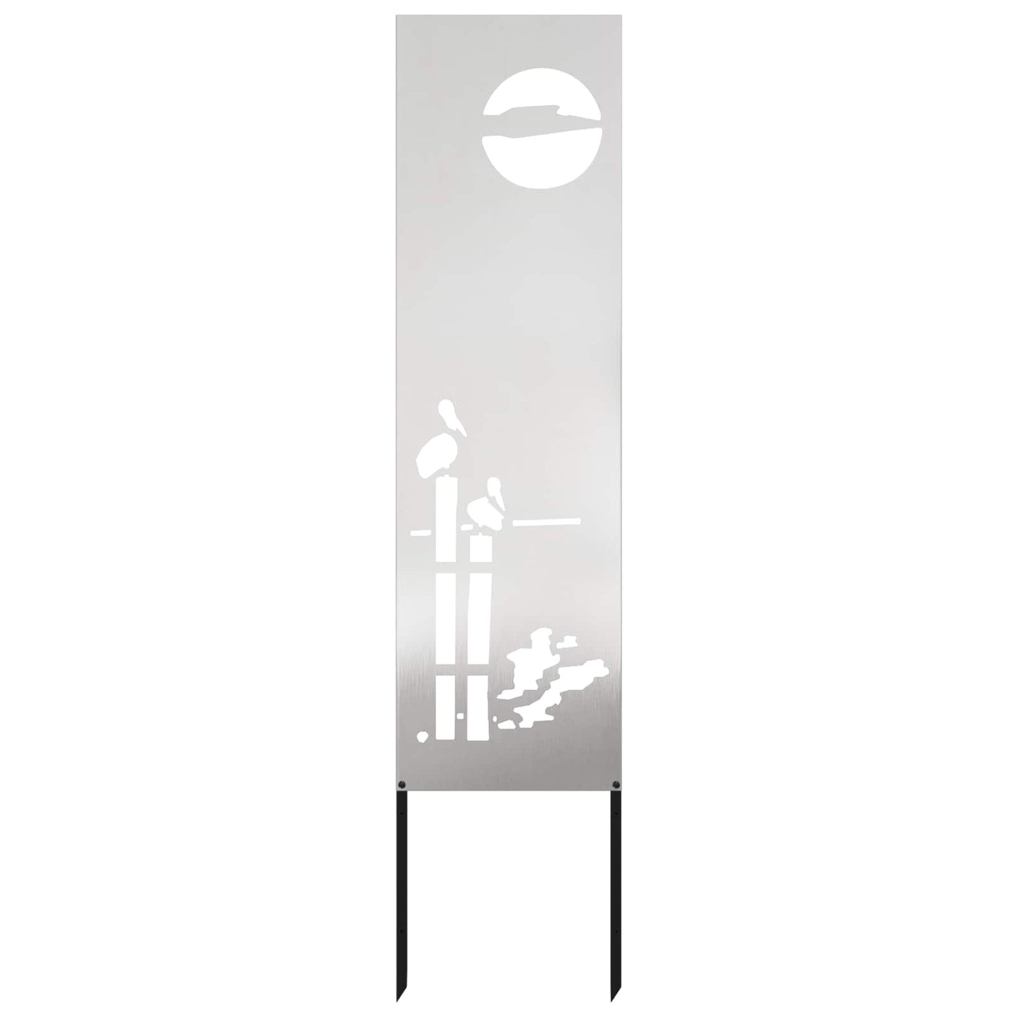 Garden Privacy Screen Silver 32 x 140 cm Stainless steel
