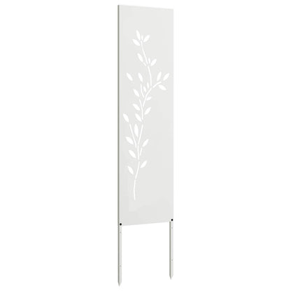 Garden Privacy Screen White 32 x 140 cm Cold-rolled steel