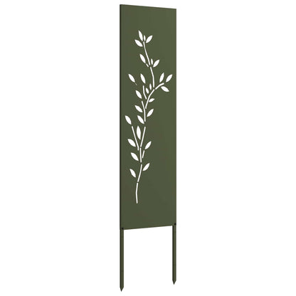 Garden Privacy Screen Olive green 32 x 140 cm Cold-rolled steel