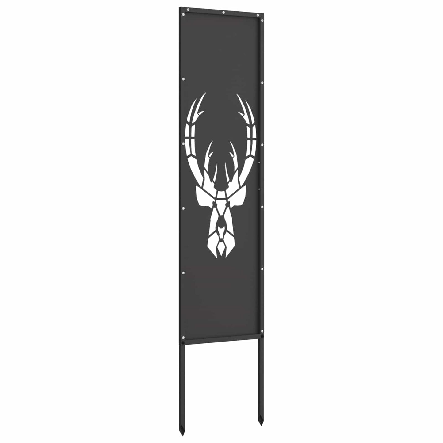 Garden Privacy Screen Black 32 x 140 cm Cold-rolled steel