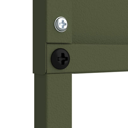 Garden Privacy Screen Olive green 32 x 140 cm Cold-rolled steel