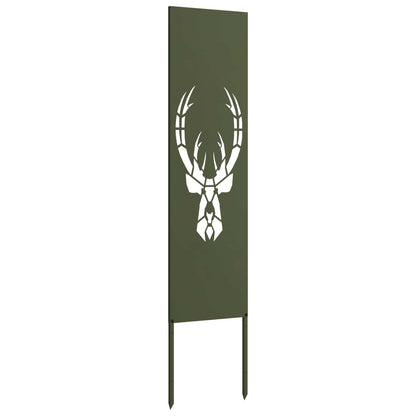 Garden Privacy Screen Olive green 32 x 140 cm Cold-rolled steel