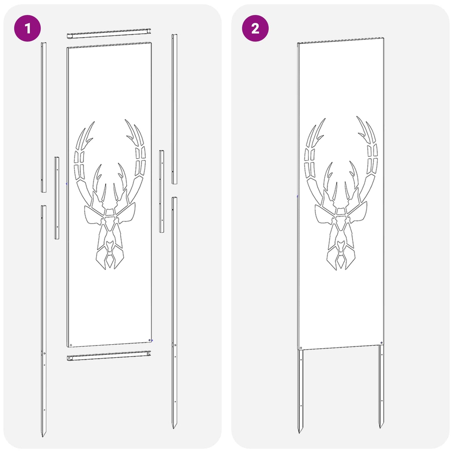Garden Privacy Screen Silver 32 x 140 cm Stainless steel