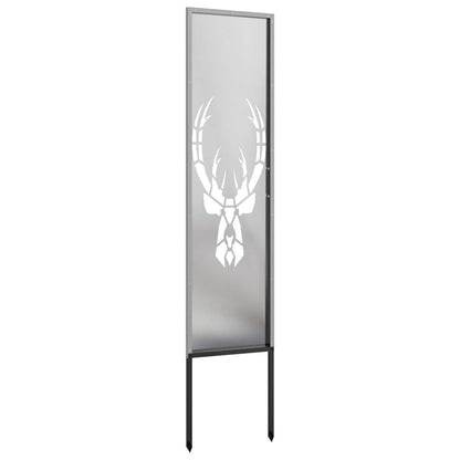 Garden Privacy Screen Silver 32 x 140 cm Stainless steel