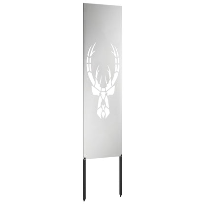 Garden Privacy Screen Silver 32 x 140 cm Galvanised steel