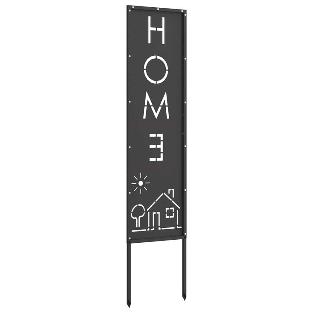 Garden Privacy Screen Black 32 x 140 cm Cold-rolled steel