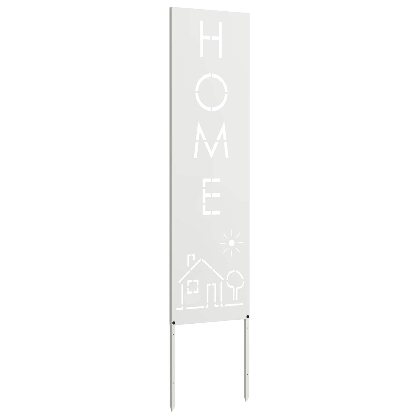 Garden Privacy Screen White 32 x 140 cm Cold-rolled steel