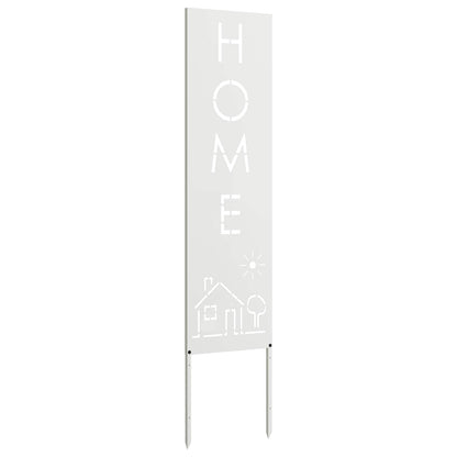 Garden Privacy Screen White 32 x 140 cm Cold-rolled steel