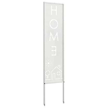 Garden Privacy Screen White 32 x 140 cm Cold-rolled steel