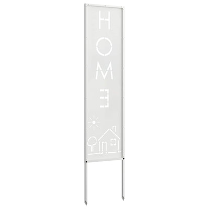 Garden Privacy Screen White 32 x 140 cm Cold-rolled steel