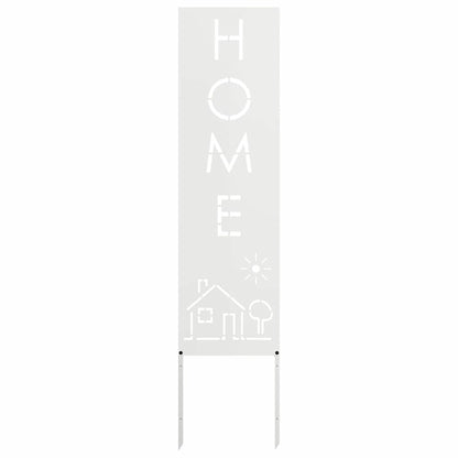 Garden Privacy Screen White 32 x 140 cm Cold-rolled steel