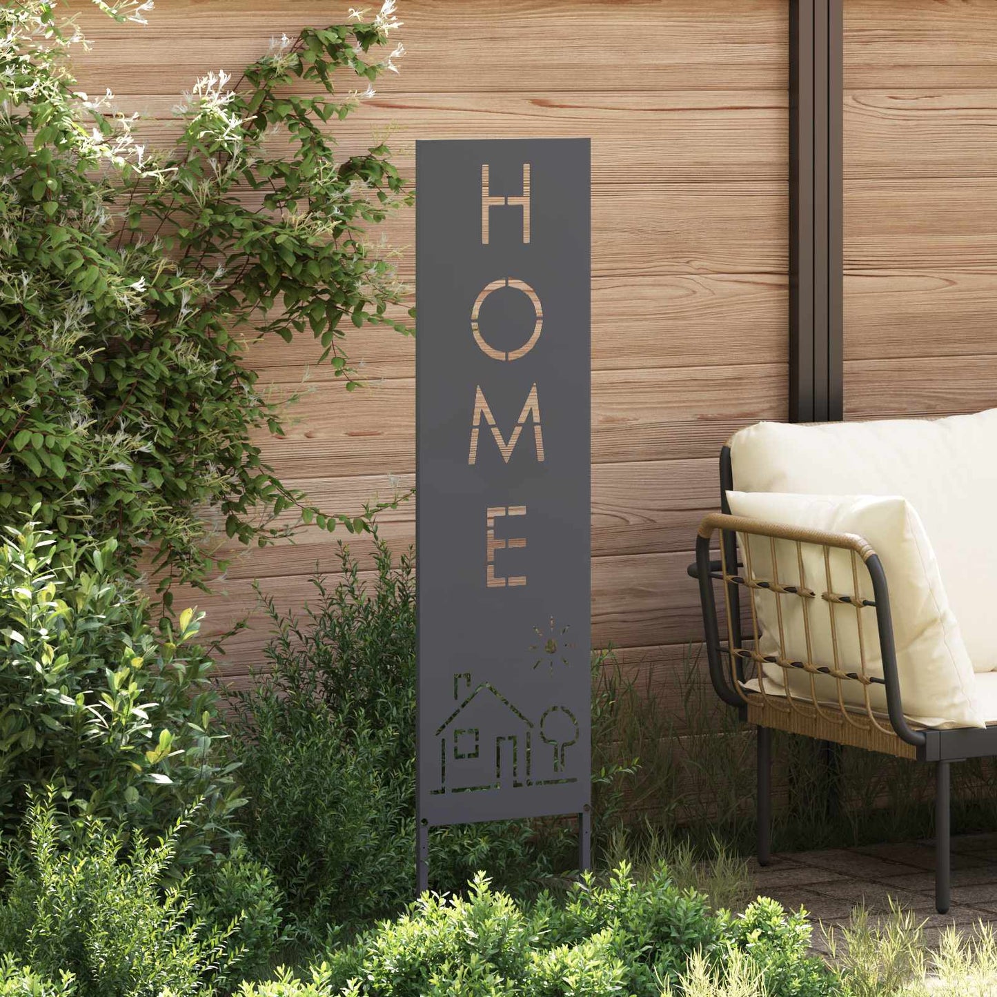 Garden Privacy Screen Anthracite 32 x 140 cm Cold-rolled steel