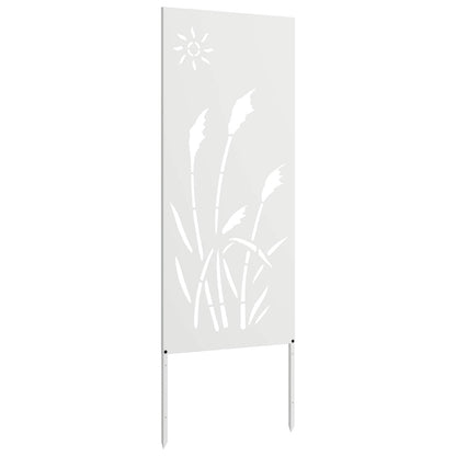 Garden Privacy Screen White 50 x 140 cm Cold-rolled steel