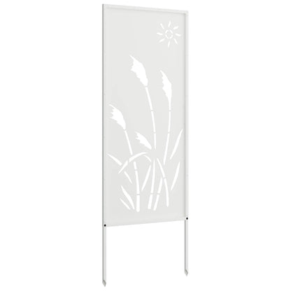 Garden Privacy Screen White 50 x 140 cm Cold-rolled steel