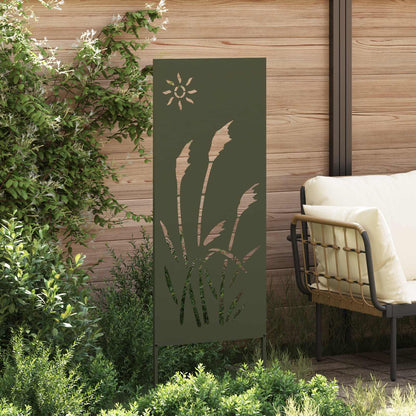 Garden Privacy Screen Olive green 50 x 140 cm Cold-rolled steel