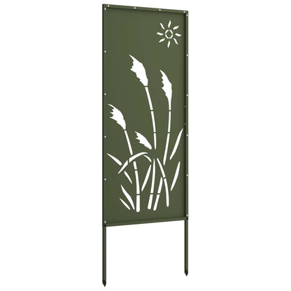 Garden Privacy Screen Olive green 50 x 140 cm Cold-rolled steel