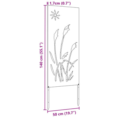 Garden Privacy Screen Olive green 50 x 140 cm Cold-rolled steel
