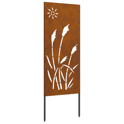 Garden Privacy Screen Rusty 50 x 140 cm Weathering Steel