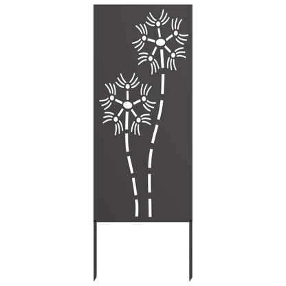 Garden Privacy Screen Black 50 x 140 cm Cold-rolled steel