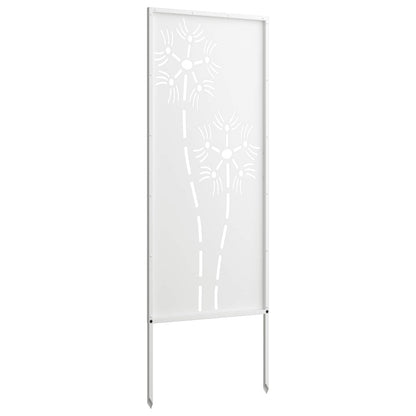 Garden Privacy Screen White 50 x 140 cm Cold-rolled steel