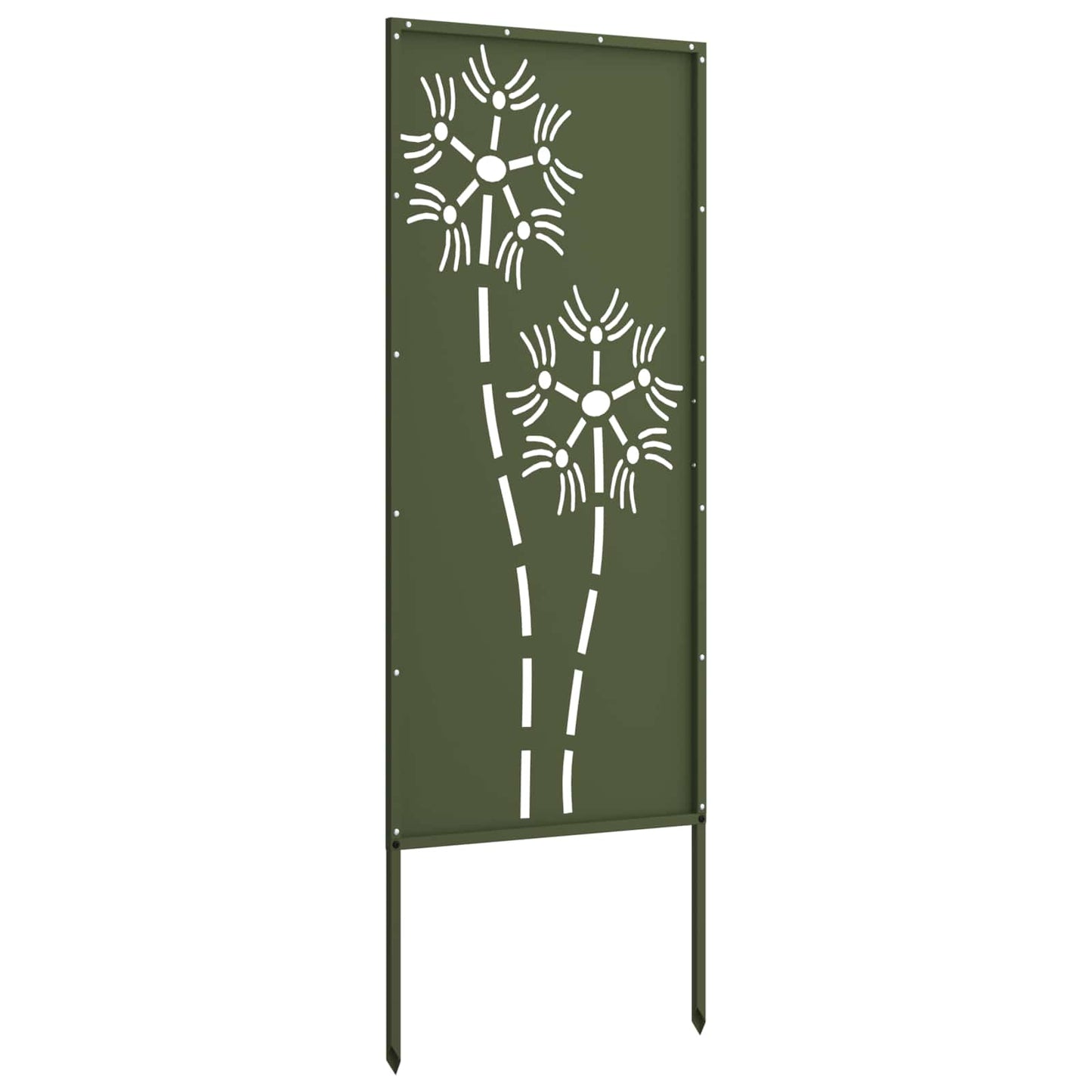 Garden Privacy Screen Olive green 50 x 140 cm Cold-rolled steel