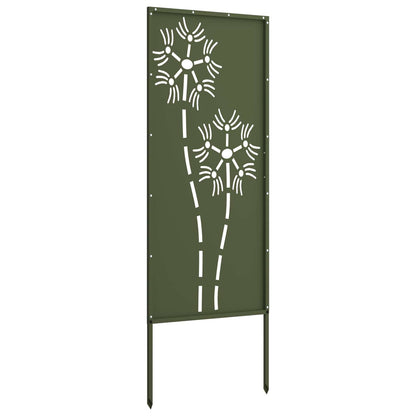 Garden Privacy Screen Olive green 50 x 140 cm Cold-rolled steel