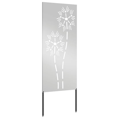 Garden Privacy Screen Silver 50 x 140 cm Galvanised steel