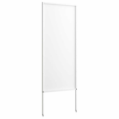 Garden Privacy Screen White 50 x 140 cm Cold-rolled steel