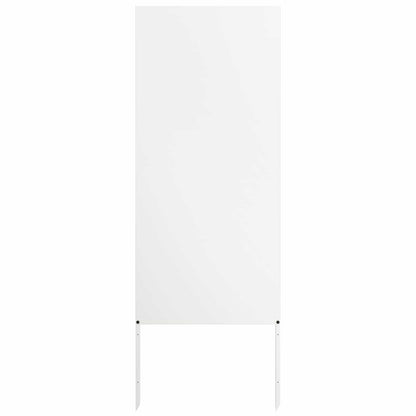 Garden Privacy Screen White 50 x 140 cm Cold-rolled steel