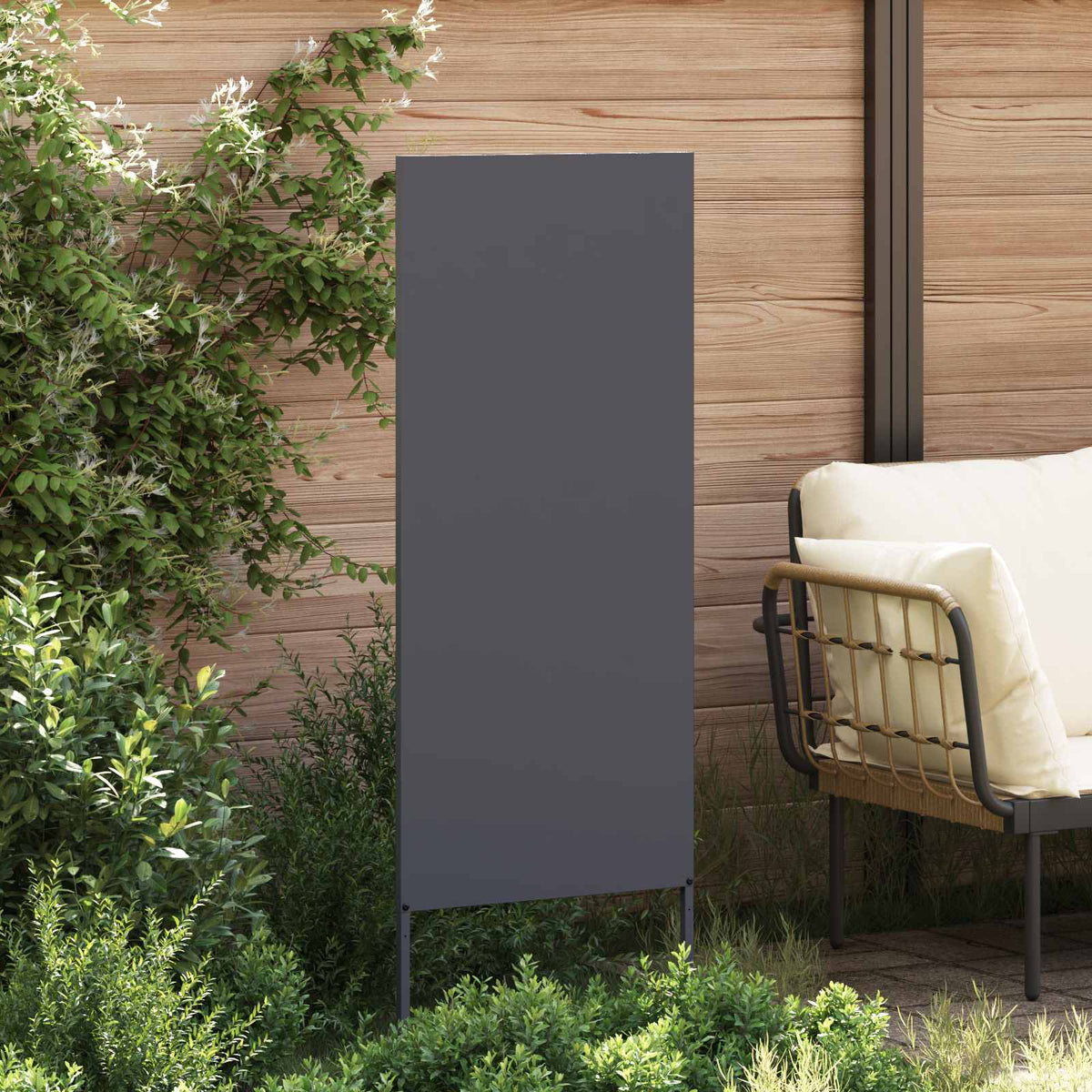 Garden Privacy Screen Anthracite 50 x 140 cm Cold-rolled steel