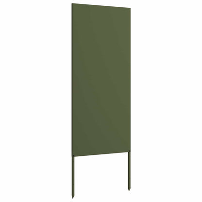 Garden Privacy Screen Olive green 50 x 140 cm Cold-rolled steel