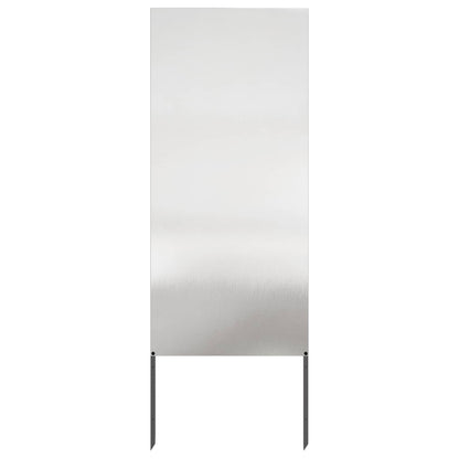 Garden Privacy Screen Silver 50 x 140 cm Stainless steel