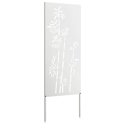 Garden Privacy Screen White 50 x 140 cm Cold-rolled steel