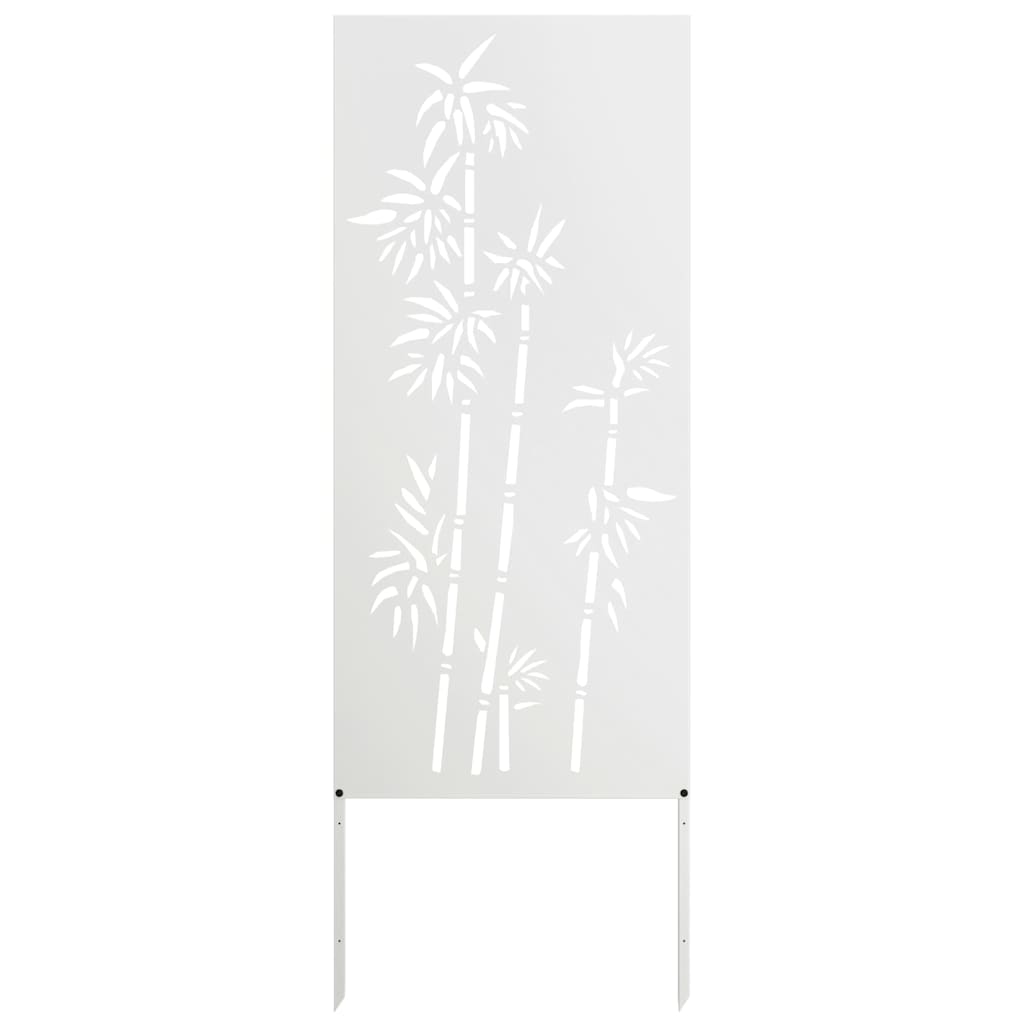 Garden Privacy Screen White 50 x 140 cm Cold-rolled steel
