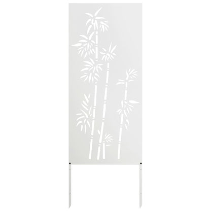 Garden Privacy Screen White 50 x 140 cm Cold-rolled steel