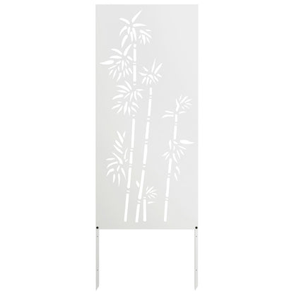 Garden Privacy Screen White 50 x 140 cm Cold-rolled steel